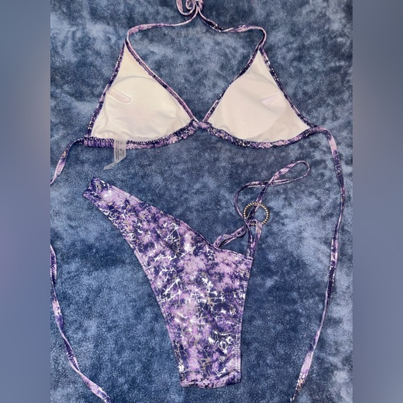 NWOT Purple SEXY Tie-Dye Bikini Set - Picture 4 of 5